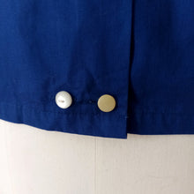 Cargar imagen en el visor de la galería, 1950s 1960s - Adorable Sailor Style Popeline Blouse - Sz.46
