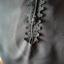 Load image into Gallery viewer, 1960s - Superb Black Crepe Blouse - W35 (90cm)
