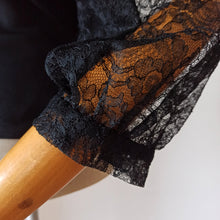 Load image into Gallery viewer, 1950s - Superb Black Rayon Lace Blouse - W31 (80cm)
