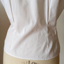 Load image into Gallery viewer, 1950s - ZETA, France - Lovely White Cotton Blouse - Sz.50
