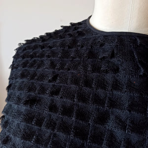1960s - MAGDELEINE, France - Superb Black Lace Blouse - Sz 44