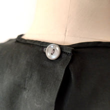 Load image into Gallery viewer, 1960s - SWISS QUALITY, Switzerland - Cute Black Cotton Blouse - Sz. 44
