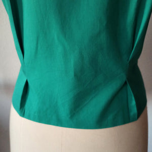 1950s - Fabulous Green Cotton Blouse - W33 (84cm)