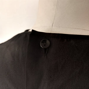 1960s - TETOROM - Chic Black Crepe Polyester Blouse - Sz. 44