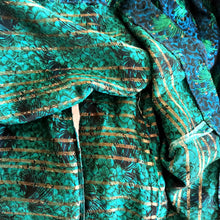 Charger l&#39;image dans la galerie, 1950s - Stunning Peacock Effect Satin Dress - W26 (66cm)
