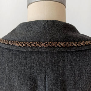 1940s - Fabulous Grey Cotton Wool Jacket - W27.5 (70cm)