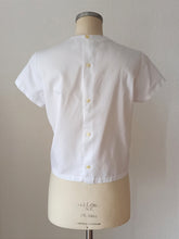 Cargar imagen en el visor de la galería, 1960s - Adorable White Cotton Blouse
