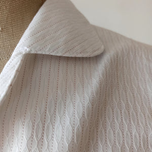 1950s - UNWORN - Gorgeous Textured Cotton Blouse - Sz 40