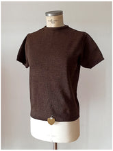 Cargar imagen en el visor de la galería, 1950s 1960s - HEFSA, Spain - Size 4 - Deadstock Brown Twin Set
