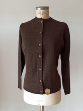 Cargar imagen en el visor de la galería, 1950s 1960s - HEFSA, Spain - Size 4 - Deadstock Brown Twin Set
