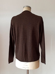 1950s 1960s - HEFSA, Spain - Size 4 - Deadstock Brown Twin Set