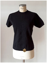 Cargar imagen en el visor de la galería, 1950s 1960s - HEFSA, Spain - Size 3 - Deadstock Black Jumper
