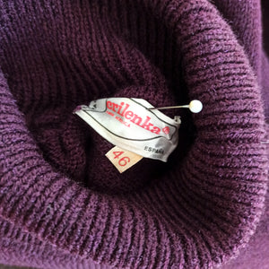 1950s 1960s - CRILENKA, Spain - Deadstock Mulberry Turtleneck