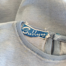 Cargar imagen en el visor de la galería, 1960s - SUBLYM, Spain - Deadstock Blue Knit Top - Sz 4
