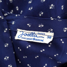 Carica l&#39;immagine nel visualizzatore di Gallery, 1940s - JOELLA-BOUSSAC, Paris - Gorgeous Rayon Floral Dress - Sz 50
