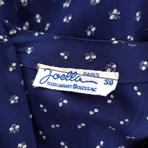 1940s - JOELLA-BOUSSAC, Paris - Gorgeous Rayon Floral Dress - Sz 50