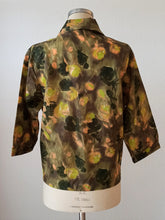 Load image into Gallery viewer, 1950s 1960s - TERGAL, France - Roseprint Satin Blouse - Sz 48
