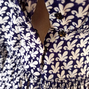 1940s - Gorgeous Lantern Sleeves Rayon Dress - W28.5 (72cm)