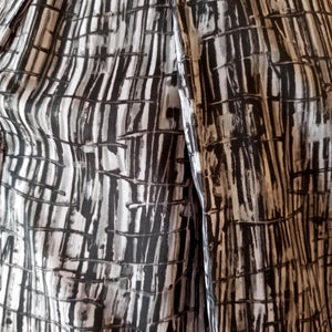 1950s 1960s - GALERIES LAFAYETTE, Paris - Abstract Satin Dress - W27.5 (70cm)