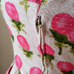 1950s 1960s - Adorable Floral Print Cotton Dress - W27.5 (70cm)