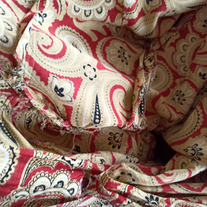 1940s - Superb Tile Printed Rayon Dress - W28.5 (72cm)