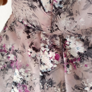 1950s - Adorable Light Pink Floral Dress - W30 (76cm)