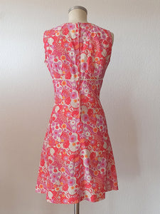 1960s - Gorgeous Psychedelic Dress - Sz 42 - W33 (84cm)