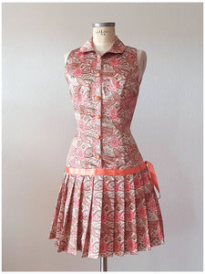 1960s - Gorgeous Satin Silk Dress - W30 (76cm)