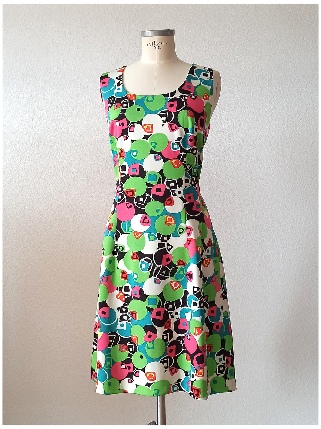 1960s - Stunning Colors Summer Dress - W33 (84cm)