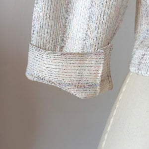 1960s - Divine Rayon Silk Lurex Blouse - Sz 36