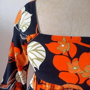 1960s - ERIC W. KASTNER, France - Stunning Bell Sleeves Dress -
