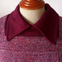 Laden Sie das Bild in den Galerie-Viewer, 1960s 1970s - Gorgeous Burgundy Flecked Dress - W30 (76cm)
