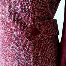 Laden Sie das Bild in den Galerie-Viewer, 1960s 1970s - Gorgeous Burgundy Flecked Dress - W30 (76cm)
