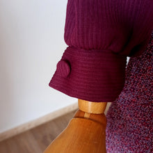 Laden Sie das Bild in den Galerie-Viewer, 1960s 1970s - Gorgeous Burgundy Flecked Dress - W30 (76cm)
