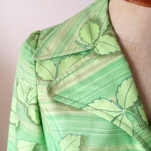 1960s 1970s - Stunning Green Buckle Dress - W27.5 (70cm)