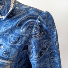 Load image into Gallery viewer, 1970s Does 40s - Gorgeous Abstract Cotton Blouse
