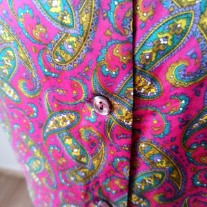 1960s - TRICEL, Germany - Lovely Paisley Satin Blouse