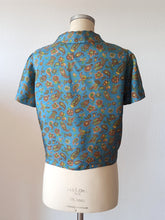 Load image into Gallery viewer, 1960s - Gorgeous Rayon Satin Paisley Blouse
