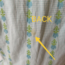 Cargar imagen en el visor de la galería, 1950s 1960s - Adorable Green Vichy Floral Dress - W29 (74cm)
