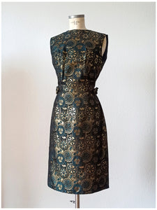 1960s - Spectacular 2pc Open Sides Dress - W28.5 (72cm)