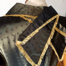 Load image into Gallery viewer, 1940s 1950s - Stunning French Green Satin Dress - W28.5 (72cm)
