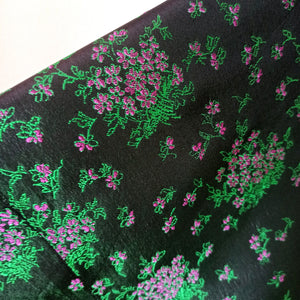 1940s - SALENS, Stockholm - Stunning Green Floral Dress - W29 (74cm)
