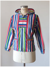 Cargar imagen en el visor de la galería, 1950s 1960s - JANTZEN, USA - Fabulous Striped Hoodie Jacket - Size M
