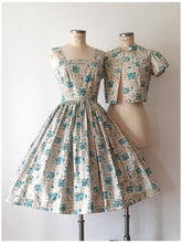 Charger l&#39;image dans la galerie, 1950s - BOUSSAC, France - Exquisite Unworn Bolero Dress - W26 (66cm)
