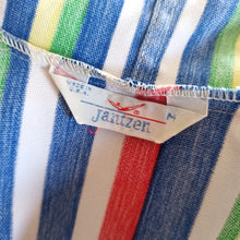 Cargar imagen en el visor de la galería, 1950s 1960s - JANTZEN, USA - Fabulous Striped Hoodie Jacket - Size M

