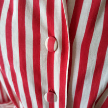Laden Sie das Bild in den Galerie-Viewer, 1940s 1950s - Gorgeous Candy Stripes Cotton Blouse - W31 (80cm)
