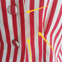 Laden Sie das Bild in den Galerie-Viewer, 1940s 1950s - Gorgeous Candy Stripes Cotton Blouse - W31 (80cm)
