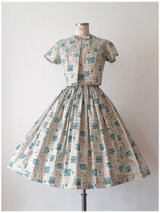 1950s - BOUSSAC, France - Exquisite Unworn Bolero Dress - W26 (66cm)