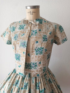 1950s - BOUSSAC, France - Exquisite Unworn Bolero Dress - W26 (66cm)