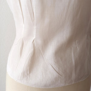1950s - Exquisite Hand Embroidered Leaves Blouse - W34 (86cm)